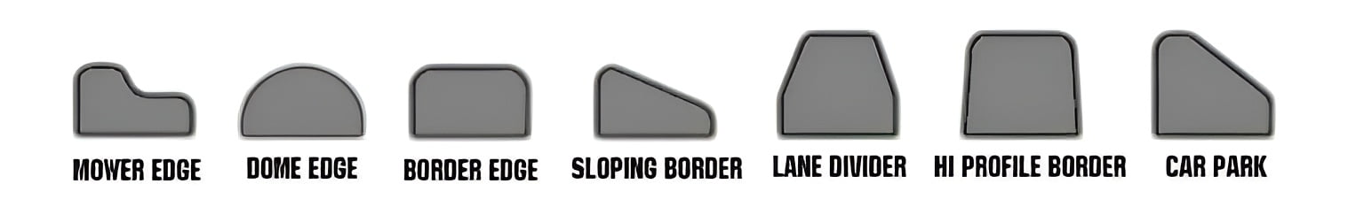 Standard curbing edge profiles
