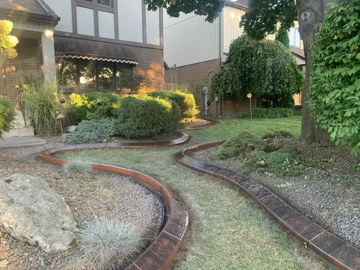 Driveway Edge Makeover after