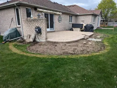 Residential Curbing Installation before