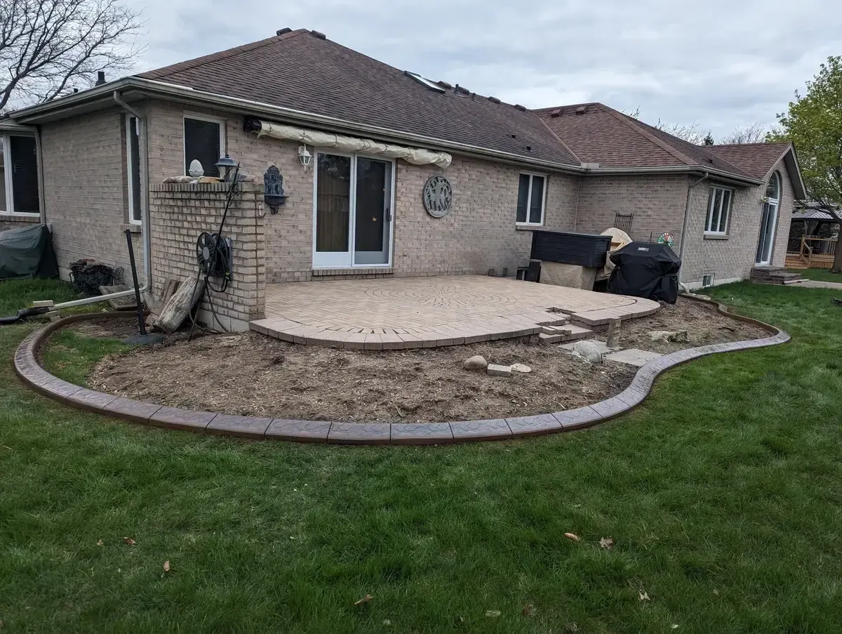 Residential Curbing Installation after